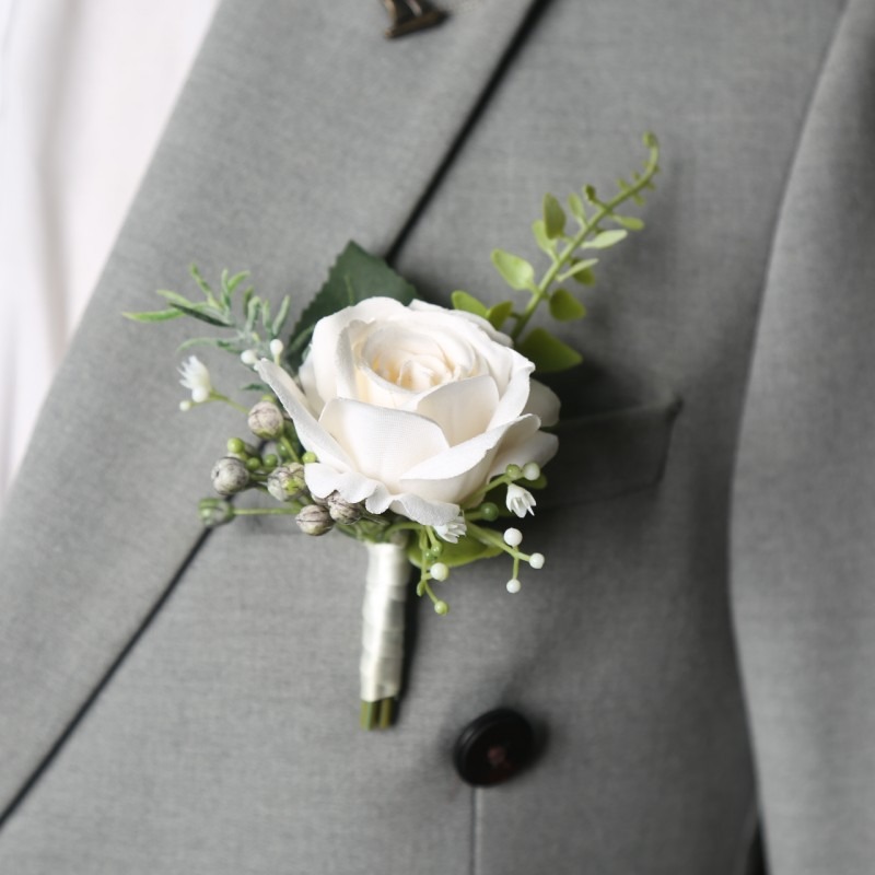 Wedding Suit Corsage Man Flowe - огляд і ціна Men'S Formal Wear For A Wedding
