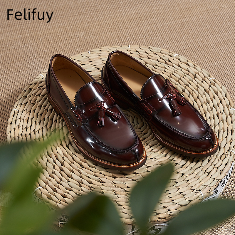 New Brown Men Flat Loafers Cow - огляд і ціна Men'S Formal Wear For A Wedding